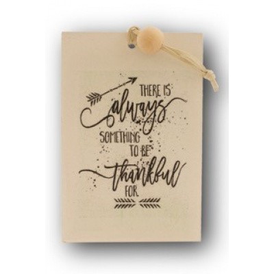 Houten kaart: There is always somthing to be thankful for Houten kaart: There is always somthing to be thankful for