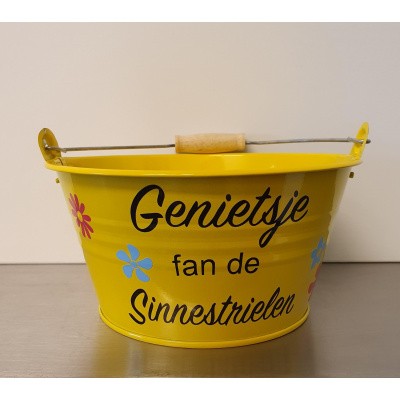 Bloemen/planten bakje “Genietsje fan de sinnestrielen” Bloemen/planten bakje “Genietsje fan de sinnestrielen”