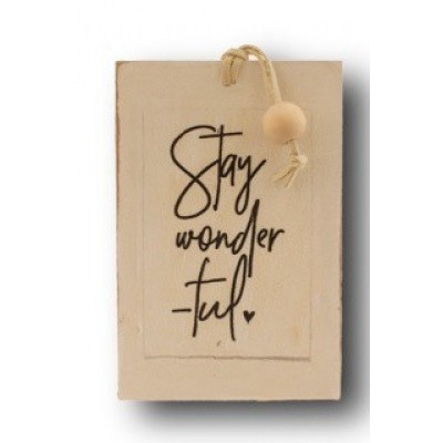 Houten kaart: Stay wonderful Houten kaart: Stay wonderful