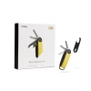 Foto van Orbitkey Hybrid Leather Sleutelhanger + Multitool V2 Giftset Solar Yellow