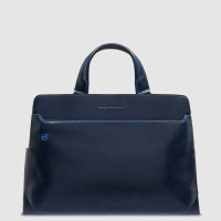 Piquadro B2 CA6590 Blue Square Laptop Shoulderbag 15.6