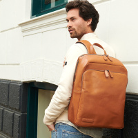 Plevier 357 Laptop Rugtas Cognac Amaril