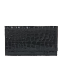 dR Amsterdam Damesportemonnee 25159 Crocoprint Zwart
