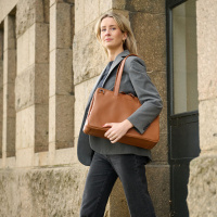 Plevier 150 Dames Business Schoudertas Cognac Hearst