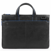 Piquadro B2S CA4021 Expandable Slim Computer Bag Black