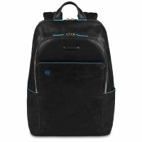 Piquadro B2 CA3214 Blue Square Computer Backpack Black
