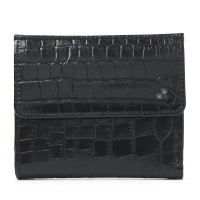 dR Amsterdam Damesportemonnee 25535 Crocoprint Zwart