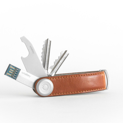 Foto van Orbitkey Leather Sleutelhanger/Sleutelorganiser Cognac/Tan