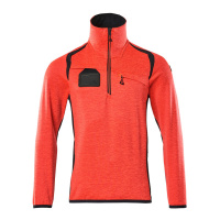 MASCOT® Workwear Fleecetrui met korte rits | ACCELERATE SA | 22210 hi-vis rood/donkermarine | 19303-