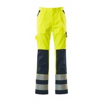 MASCOT® Workwear Broek met kniezakken | SAFE COMPETE | 171 hi-vis geel/marine | 07179-470-171