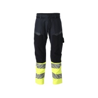 MASCOT® Workwear Broek met kniezakken | ACCELERATE MULTISAFE | 01017 donkermarine/hi-vis geel | 214