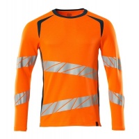 MASCOT® Workwear T-shirt, met lange mouwen | ACCELERATE SAFE | 1444 hi-vis oranje/donkerpetrol | 19