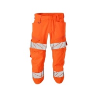 MASCOT® Workwear Driekwart broek met kniezakken | ACCELERATE SAFE | 14 hi-vis oranje | 25249-236-14