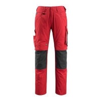 MASCOT® Workwear Werkbroek met kniezakken | UNIQUE | 0209 rood/zwart | 12679-442-0209