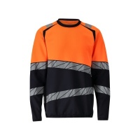 MASCOT® Workwear Sweatshirt | ACCELERATE SAFE | 01014 donkermarine/hi-vis oranje | 25084-781-01014
