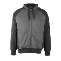 MASCOT® Workwear Capuchontrui met rits | UNIQUE | 1809 donkerantraciet/zwart | 50566-963-1809