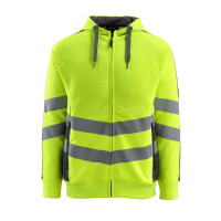 MASCOT® Workwear Capuchontrui met rits | SAFE SUPREME | 1718 hi-vis geel/donkerantraciet | 50138-932