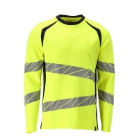 MASCOT® Workwear T-shirt, met lange mouwen | ACCELERATE MULTISAFE | 17010 hi-vis geel/donkermarine 