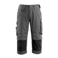 MASCOT® Workwear Driekwart Werkbroek met kniezakken | UNIQUE | 1809 donkerantraciet/zwart | 14149-44