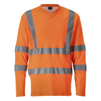 MASCOT® Workwear T-shirt, met lange mouwen | SAFE CLASSIC | 14 hi-vis oranje | 18281-995-14