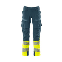 MASCOT® Workwear Werkbroek met kniezakken | ACCELERATE SAFE | 4417 donkerpetrol/hi-vis geel | 19179-