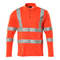 MASCOT® Workwear Poloshirt, met lange mouwen | SAFE CLASSIC | 222 hi-vis rood | 18283-995-222
