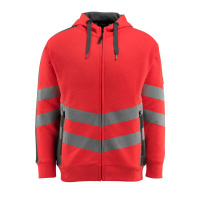 MASCOT® Workwear Capuchontrui met rits | SAFE SUPREME | 22218 hi-vis rood/donkerantraciet | 50138-93