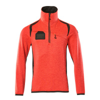 MASCOT® Workwear Fleecetrui met korte rits | ACCELERATE | 22218 hi-vis rood/donkerantraciet | 19303-