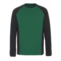 MASCOT® Workwear T-shirt, met lange mouwen | UNIQUE | 0309 groen/zwart | 50568-959-0309