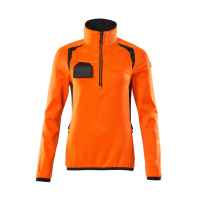 MASCOT® Workwear Fleecetrui met korte rits | ACCELERATE | 14010 hi-vis oranje/donkermarine | 19353-3