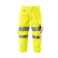 MASCOT® Workwear Driekwart Werkbroek met kniezakken | SAFE SUPREME | 17 hi-vis geel | 17549-860-17
