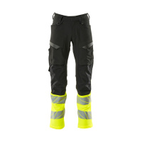 MASCOT® Workwear Werkbroek met kniezakken | ACCELERATE SAFE | 0917 zwart/hi-vis geel | 19879-711-091