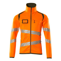 MASCOT® Workwear Fleecetrui met rits | ACCELERATE SAFE | 1433 hi-vis oranje/mosgroen | 19103-315-143