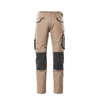 MASCOT® Workwear Werkbroek met kniezakken | UNIQUE | 5509 lichtkhaki/zwart | 13079-230-5509