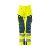 MASCOT® Workwear Werkbroek met kniezakken | ACCELERATE SAFE | 1744 hi-vis geel/donkerpetrol | 19078-