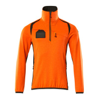 MASCOT® Workwear Fleecetrui met korte rits | ACCELERATE | 1418 hi-vis oranje/donkerantraciet | 19303