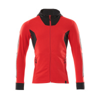 MASCOT® Workwear Capuchontrui met rits | ACCELERATE | 20209 signaalrood/zwart | 18584-962-20209