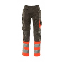 MASCOT® Workwear Broek met kniezakken | SAFE SUPREME | 18222 donkerantraciet/hi-vis rood | 15679-86