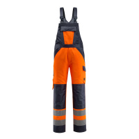 MASCOT® Workwear Amerikaanse overall met kniezakken | S | 14010 hi-vis oranje/donkermarine | 15969-9