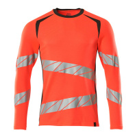 MASCOT® Workwear T-shirt, met lange mouwen | ACCELERATE | 22218 hi-vis rood/donkerantraciet | 19081-