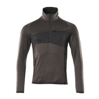 MASCOT® Workwear Fleecetrui met korte rits | ACCELERATE | 1809 donkerantraciet/zwart | 18003-316-180