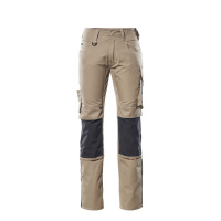 MASCOT® Workwear Werkbroek met kniezakken | UNIQUE | 5509 lichtkhaki/zwart | 12679-442-5509