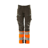 MASCOT® Workwear Werkbroek met kniezakken | ACCELERATE SAFE | 1814 donkerantraciet/hi-vis oranje | 1