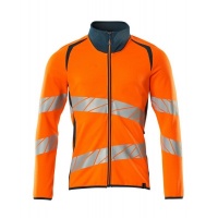 MASCOT® Workwear Sweatshirt met rits | ACCELERATE SAFE | 1444 hi-vis oranje/donkerpetrol | 19184-78