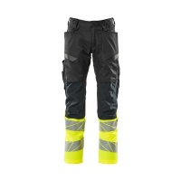 MASCOT® Workwear Broek met kniezakken | ACCELERATE SAFE | 0917 zwart/hi-vis geel | 19679-236-0917