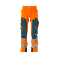 MASCOT® Workwear Werkbroek met kniezakken | ACCELERATE SAFE | 1444 hi-vis oranje/donkerpetrol | 1907