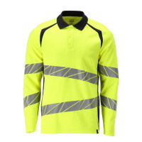 MASCOT® Workwear Poloshirt, met lange mouwen | ACCELERATE | 17010 hi-vis geel/donkermarine | 21383-3