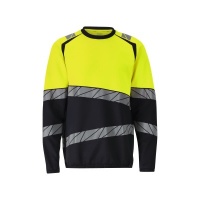 MASCOT® Workwear Sweatshirt | ACCELERATE SAFE | 01017 donkermarine/hi-vis geel | 25084-781-01017