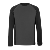 MASCOT® Workwear T-shirt, met lange mouwen | UNIQUE | 1809 donkerantraciet/zwart | 50568-959-1809