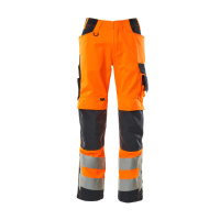 MASCOT® Workwear Werkbroek met kniezakken | SAFE SUPREME | 14010 hi-vis oranje/donkermarine | 20879-